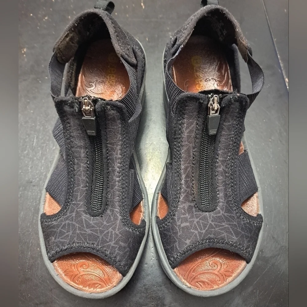 COPY - BZees Black Duet Wedge Sandal Size 6M